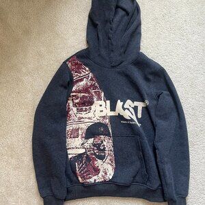 Small Dark Grey Blast Graphic Hoodie